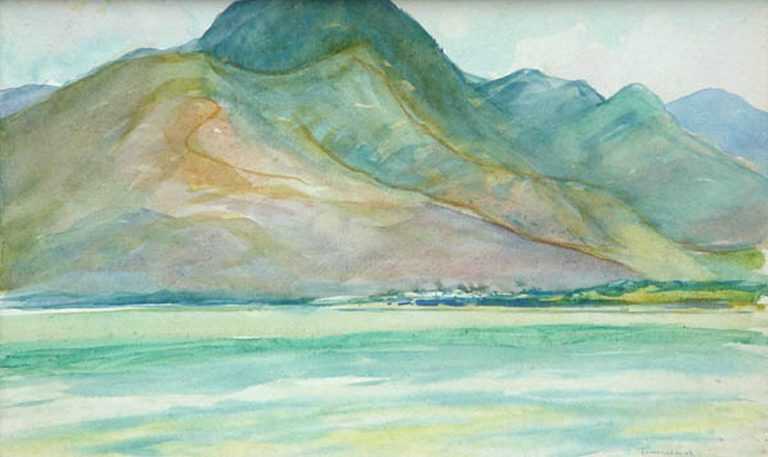 Watercolor By Charles Woodbury: Trinidad At Childs Gallery