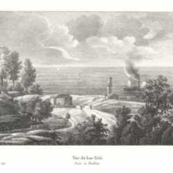Print by Charlotte Bonaparte [Napoleon]: Vue du Lac Erié, Prise à Buffalo (View of Lake Erie, as Seen, represented by Childs Gallery
