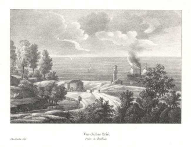 Print by Charlotte Bonaparte [Napoleon]: Vue du Lac Erié, Prise à Buffalo (View of Lake Erie, as Seen, represented by Childs Gallery
