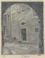 Drawing by Chauncey Ryder: Gorbio [French Riviera], represented by Childs Gallery