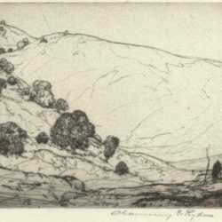 Print by Chauncey Ryder: Hills of Antrim [New Hampshire], represented by Childs Gallery