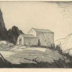 Print by Chauncey Ryder: Little Chapel of Sainte Agnes, represented by Childs Gallery