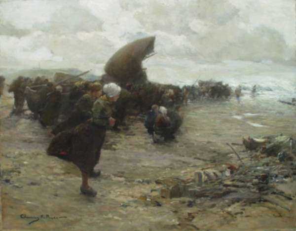 Painting by Chauncey Ryder: That Which the Sea Gives Up (Ce Que Rende la Mer); What Will, represented by Childs Gallery