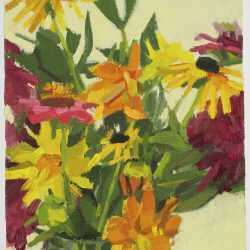 Painting By Christina Renfer Vogel: Flowers From The Garden At Childs Gallery