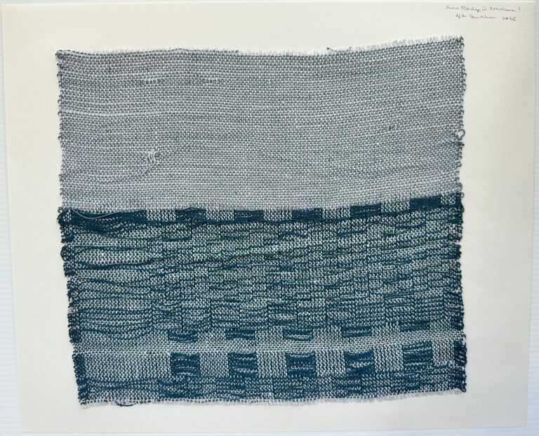 Textile by Christine Jablonski: From Bridge in Yokohama after Anita Willets Burnham 1, available at Childs Gallery, Boston