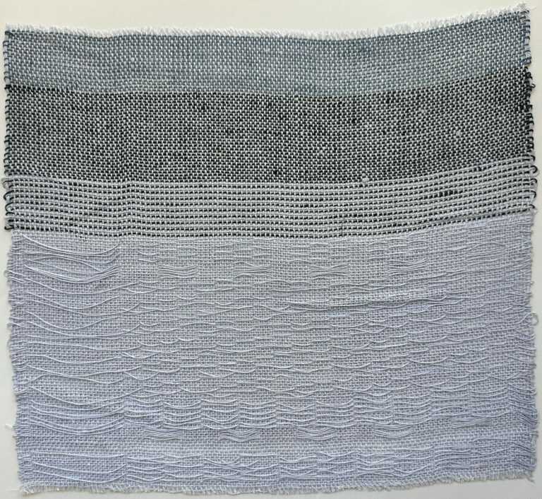 Textile by Christine Jablonski: From Bridge in Yokohama after Anita Willets Burnham 3, available at Childs Gallery, Boston