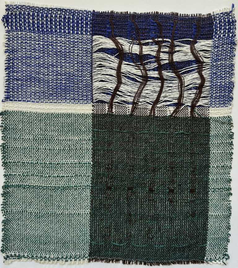 Textile by Christine Jablonski: Mighty Ruins after Anita Willets Burnham 1, available at Childs Gallery, Boston
