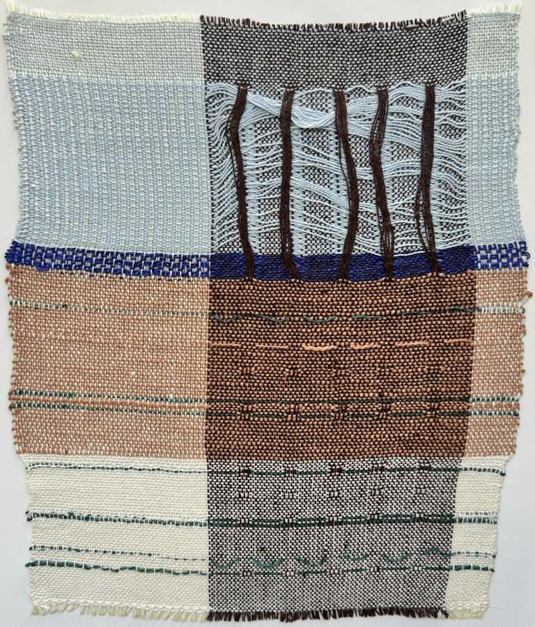 Textile by Christine Jablonski: Mighty Ruins after Anita Willets Burnham 2, available at Childs Gallery, Boston