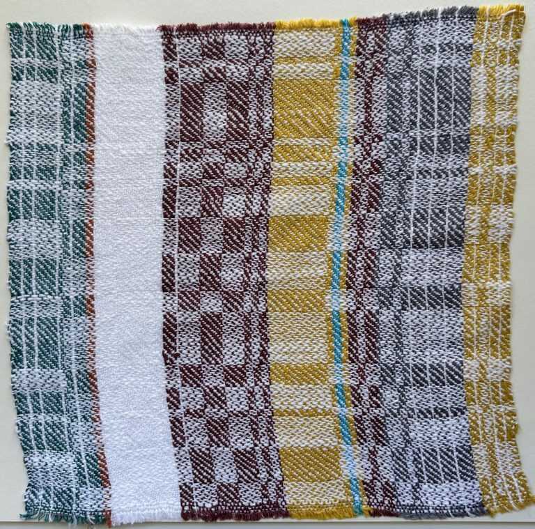 Textile by Christine Jablonski: Sir Harry after Gertrude Beals Bourne 2, available at Childs Gallery, Boston