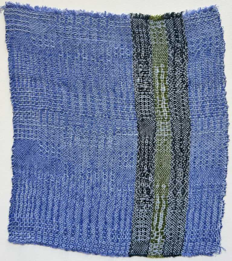Textile by Christine Jablonski: Spring Bushes after Beatrice Whitney Van Ness 2, available at Childs Gallery, Boston