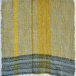 Textile by Christine Jablonski: Yellow Tree Landscape after Beatrice Whitney Van Ness 1, available at Childs Gallery, Boston