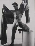 Photograph by Chuck Renslow (Kris Studios): [Unidentified Model with Drapery], available at Childs Gallery, Boston