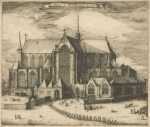 Print by Claes Jansz Visscher: The New Church of Amsterdam (S Catrijnen ofte Nieuwe-Kerck t, represented by Childs Gallery