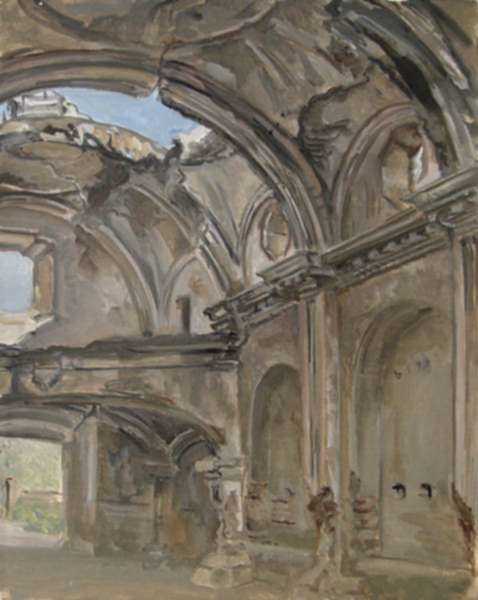 Painting by Constance Coleman Richardson: San José, Antigua Guatemala, represented by Childs Gallery