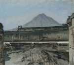Painting by Constance Coleman Richardson: Volcano Agua, Antigua Guatemala, represented by Childs Gallery