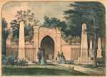Print by Currier and Ives: The Tomb of Washington/Mount Vernon, VA, represented by Childs Gallery