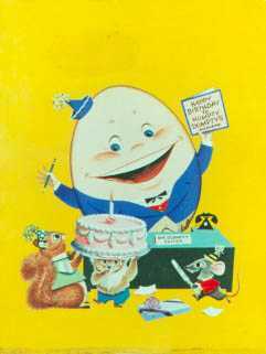 Watercolor By Dan Lawler: Humpty Dumpty Children's Magazine Cover At Childs Gallery