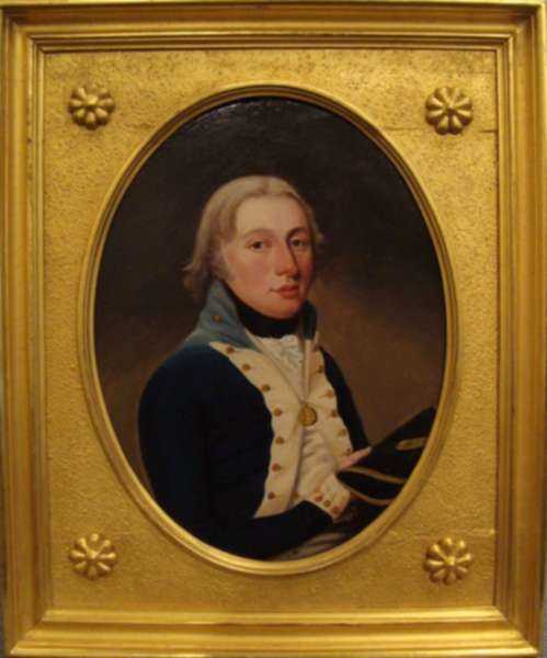 Painting by Daniel Orme: Portrait of British Naval Lieutenant, represented by Childs Gallery