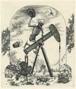 Print by David Avery: The Last Roundup, available at Childs Gallery, Boston