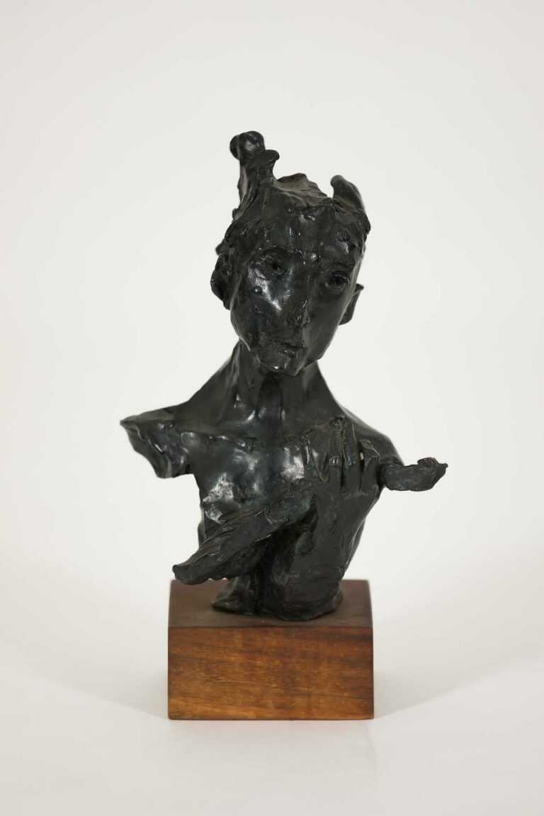 Sculpture By David Aronson: Violinist At Childs Gallery