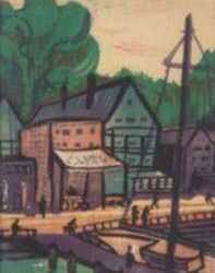 Print by David Burke: Back Bay, represented by Childs Gallery