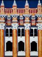 Painting by David D. Howlett: Arriba las Manos, represented by Childs Gallery