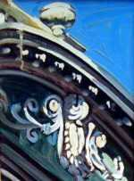 Painting by David D. Howlett: El Rio Se Desborda, represented by Childs Gallery