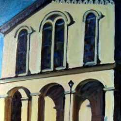 Painting by David D. Howlett: Mad Hall, represented by Childs Gallery