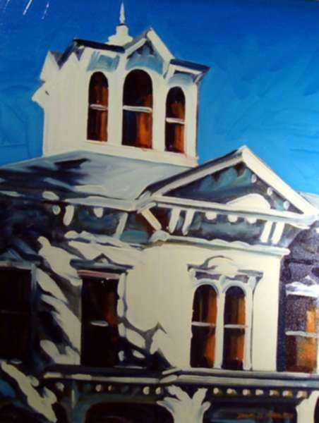 Painting by David D. Howlett: Manor House, represented by Childs Gallery