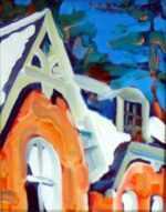 Painting by David D. Howlett: President Gas (Cooperstown, N.Y.), represented by Childs Gallery