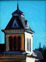 Painting by David D. Howlett: Rocket to Noon, represented by Childs Gallery