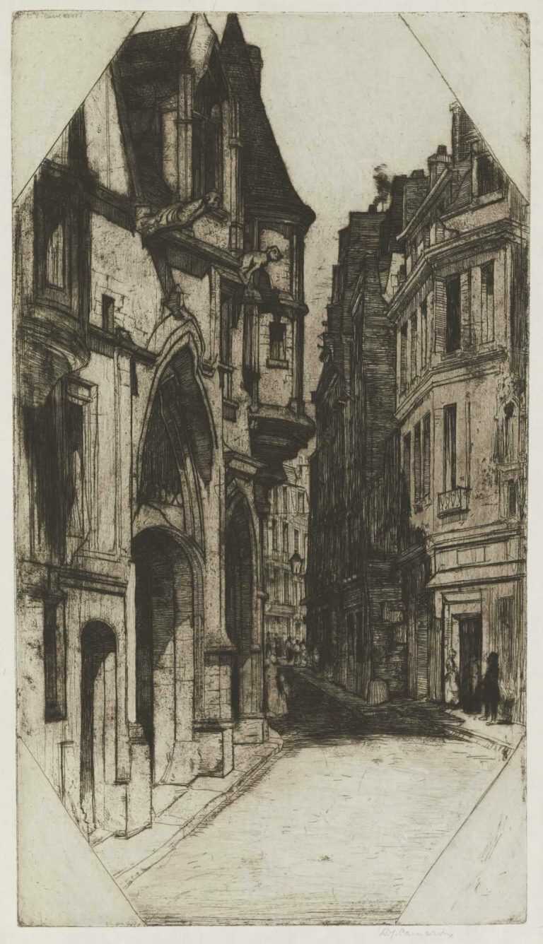 Print By David Young Cameron: Hôtel De Sens [paris] At Childs Gallery