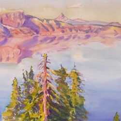 Watercolor By Dodge Macknight: [crater Lake] At Childs Gallery