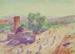Watercolor by Dodge Macknight: Xauen in Riff [Morocco], represented by Childs Gallery