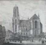 Print by Domenico Quaglio: Dom Zu Frankfurt Am Main (Cathedral at Frankfurt, Germany), represented by Childs Gallery