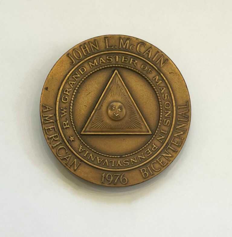 Sculpture by Donald De Lue: John L. McCain – Grand Lodge of Pennsylvania Medal, available at Childs Gallery, Boston