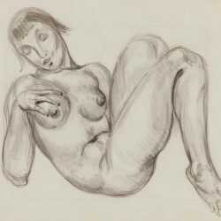 Drawing By Donald De Lue: [female Nude] At Childs Gallery