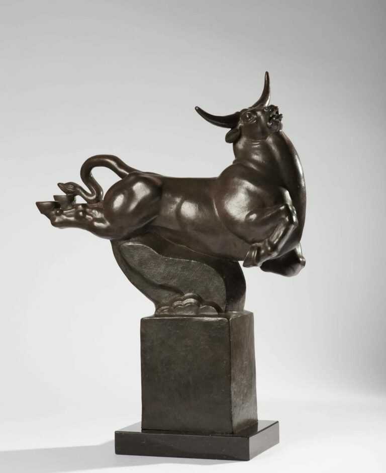 Sculpture By Donald De Lue: Jupiter As The Bull At Childs Gallery
