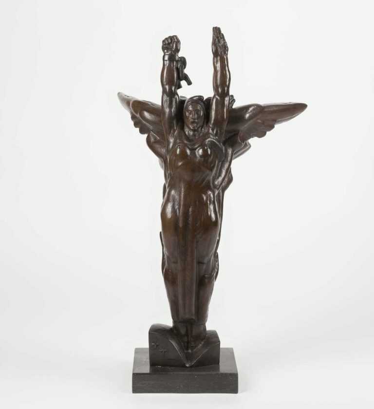 Sculpture By Donald De Lue: Victory, Freedom With Wings At Childs Gallery