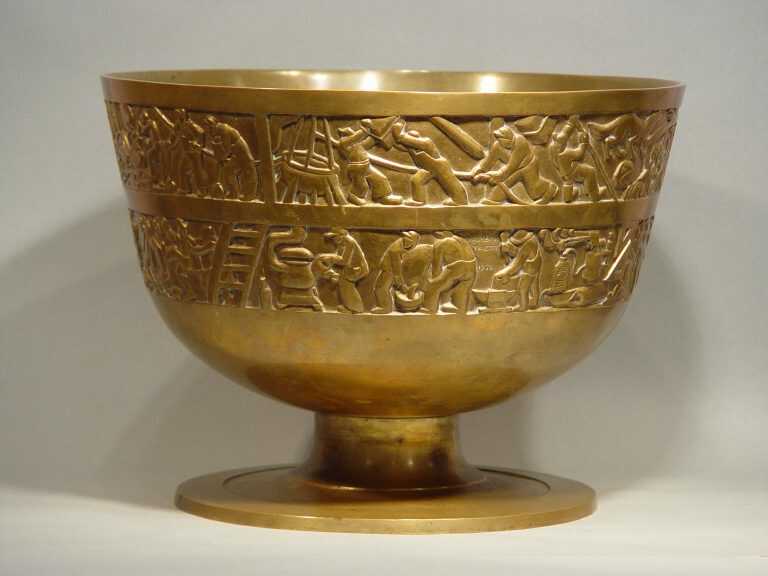 Sculpture by Dudley Vaill Talcott: The Nordic Bowl: Stories of the Norkap II, available at Childs Gallery, Boston