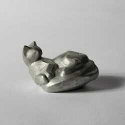 Sculpture By Dudley Vaill Talcott: [cat Curled Up] At Childs Gallery