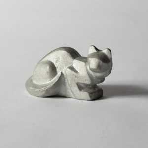 Sculpture By Dudley Vaill Talcott: [cat In A Crouch] At Childs Gallery