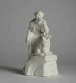 Sculpture By Dudley Vaill Talcott: Man With Dog At Childs Gallery