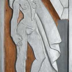 Sculpture By Dudley Vaill Talcott: Relief Of Standing Woman With Drape At Childs Gallery