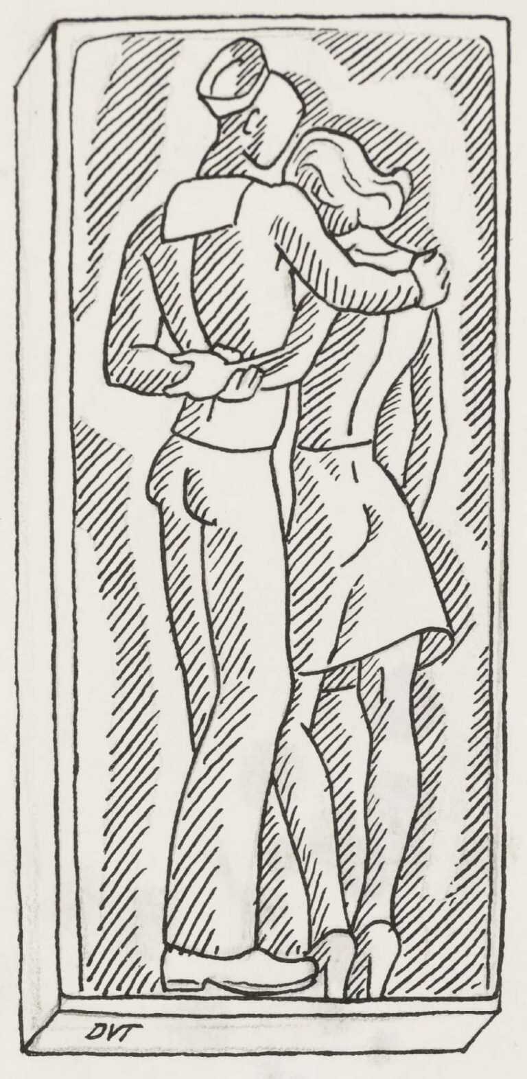 Drawing By Dudley Vaill Talcott: [sailor & Woman] At Childs Gallery