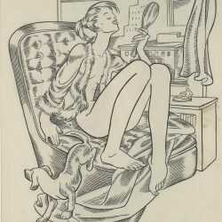 Drawing By Dudley Vaill Talcott: The Deluxe Model At Childs Gallery