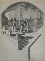 Drawing By Dudley Vaill Talcott: Tromsö Warehouse At Childs Gallery