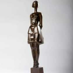 Sculpture By Dudley Vaill Talcott: Waitress At Childs Gallery