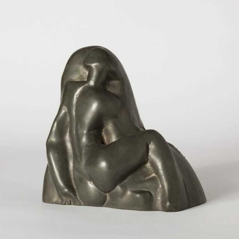 Sculpture By Dudley Vaill Talcott: Woman In The Rock With Fern At Childs Gallery