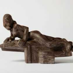 Sculpture By Dudley Vaill Talcott: Woman Reclining Over Fountain At Childs Gallery
